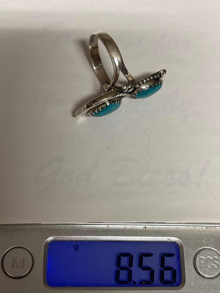 Turquoise Snake Ring Size 9 | 925 Sterling Silver C854