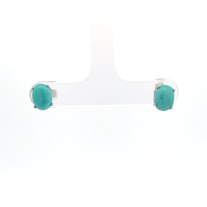 Turquoise Sterling Silver Stud Earrings