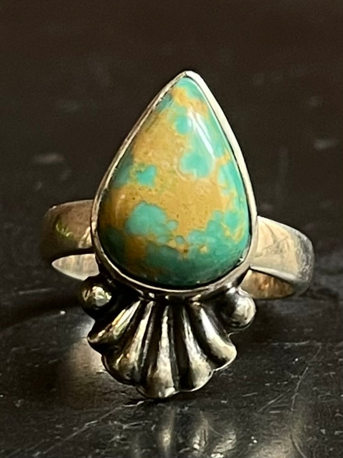 Turquoise Tear Drop Ring Size 6 | 925 Sterling Silver G282