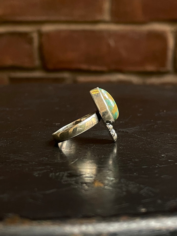 Turquoise Tear Drop Ring Size 6 | 925 Sterling Silver G282