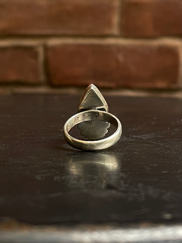 Turquoise Tear Drop Ring Size 6 | 925 Sterling Silver G282