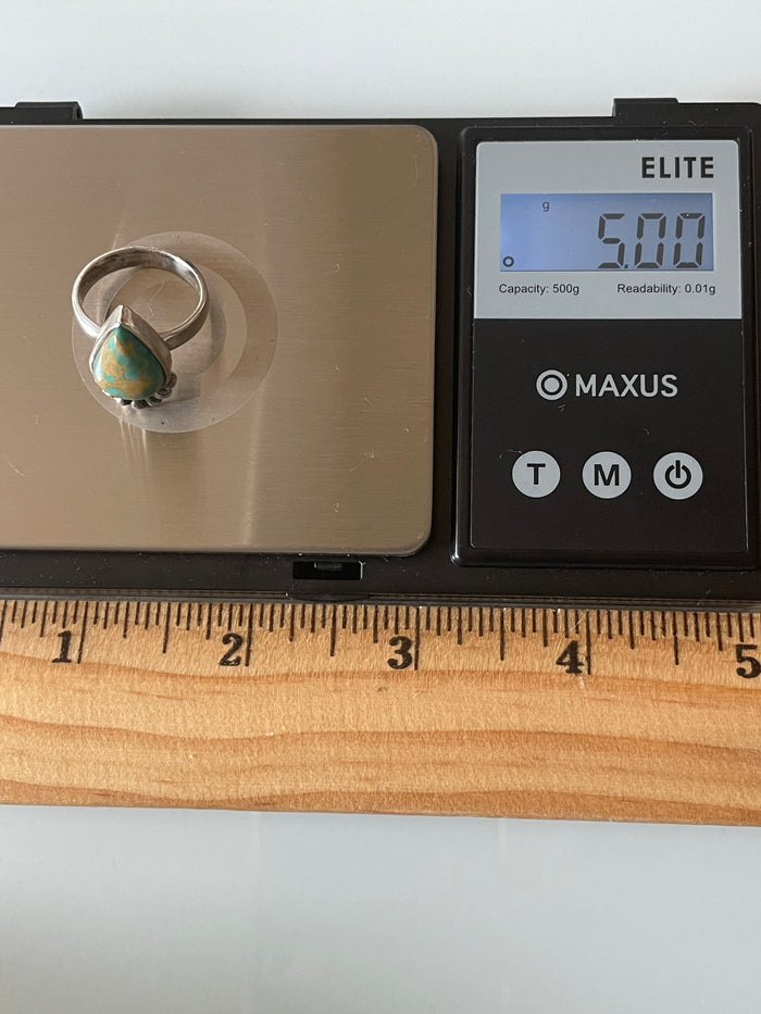 Turquoise Tear Drop Ring Size 6 | 925 Sterling Silver G282