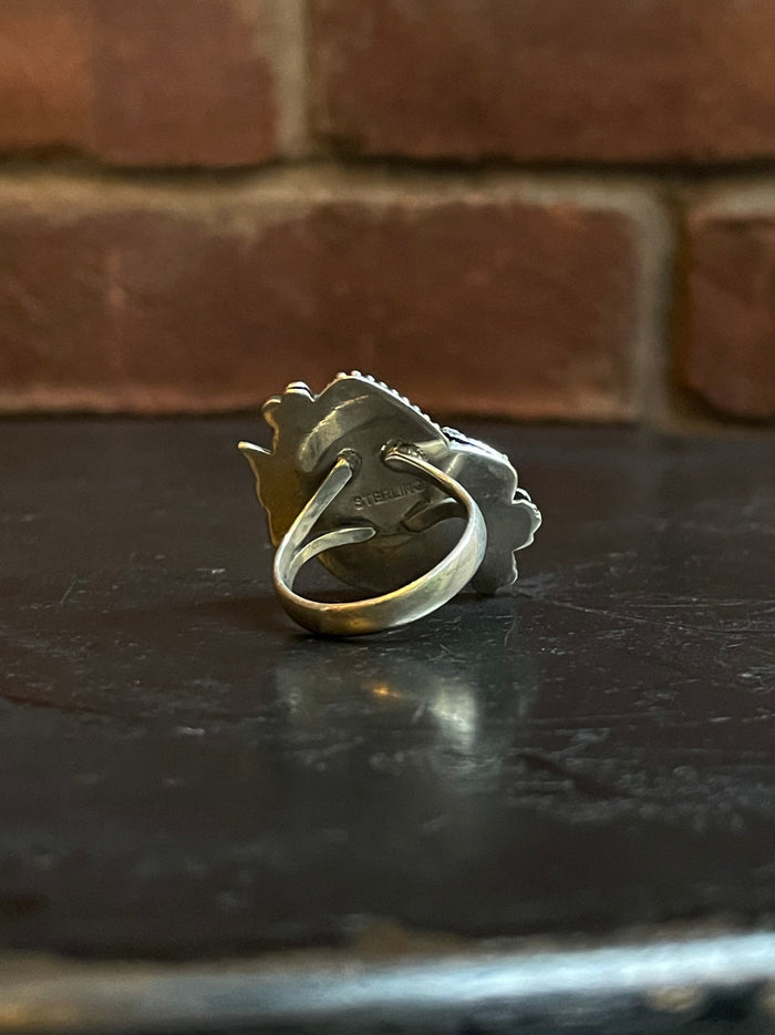 Turquoise Tear Drop Ring Size 8 | 925 Sterling Silver G266