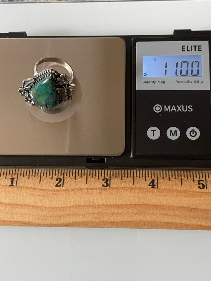 Turquoise Tear Drop Ring Size 8 | 925 Sterling Silver G266
