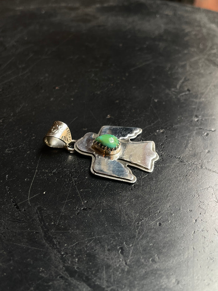 Turquoise Thunderbird Pendant | 925 Sterling Silver E220