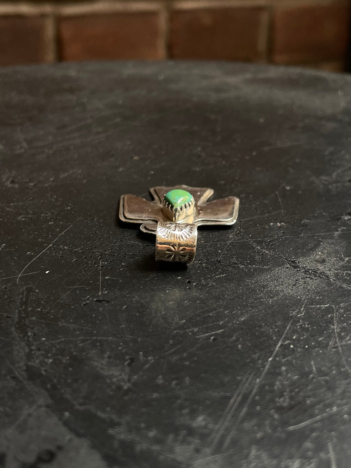 Turquoise Thunderbird Pendant | 925 Sterling Silver E220