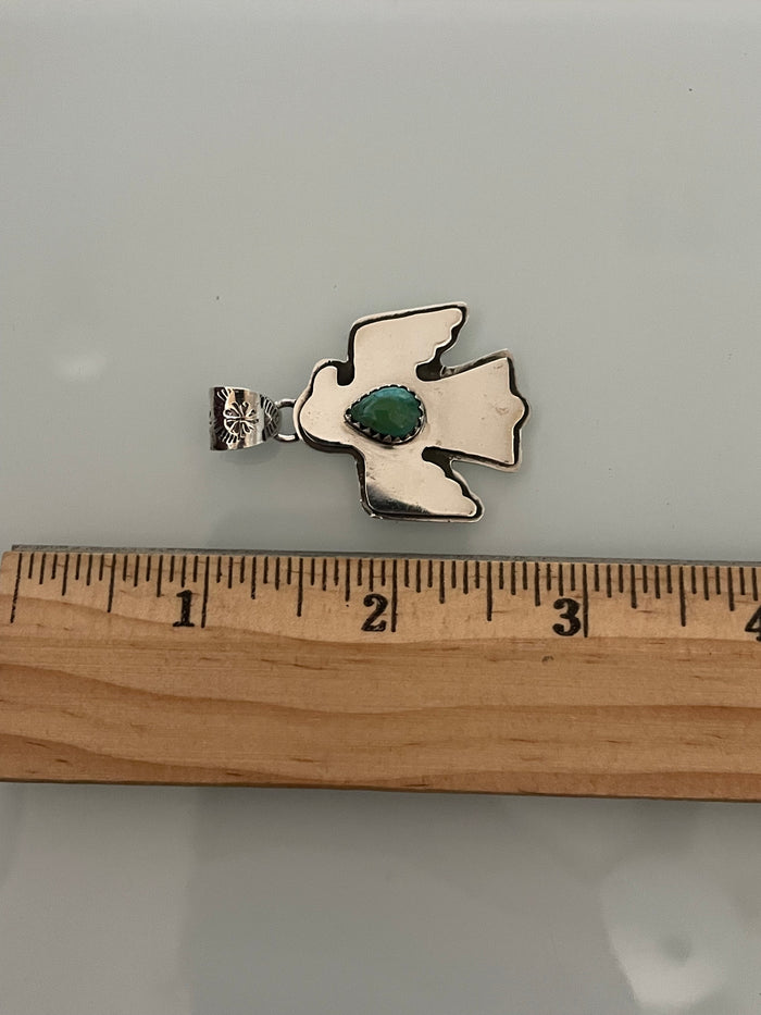 Turquoise Thunderbird Pendant | 925 Sterling Silver E220