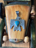 Turquoise Thunderbird Pendant | 925 Sterling Silver Southwestern A111