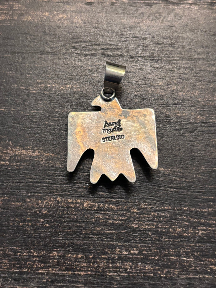 Turquoise Thunderbird Pendant | 925 Sterling Silver Southwestern A111