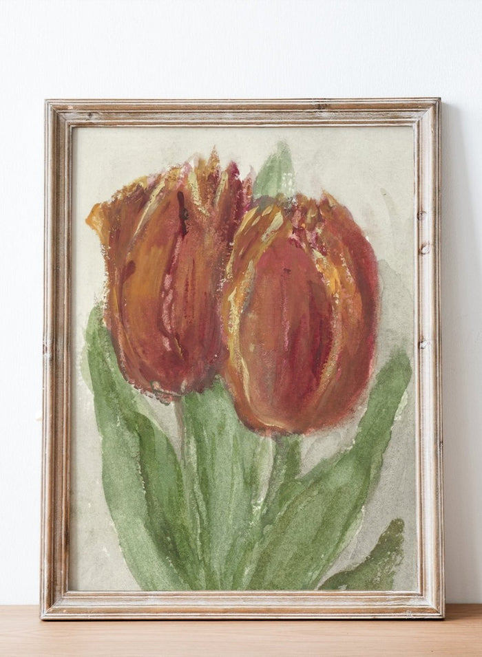 "Two Red Tulips" Art Print_Sugar & Canvas_Sientje van Houten