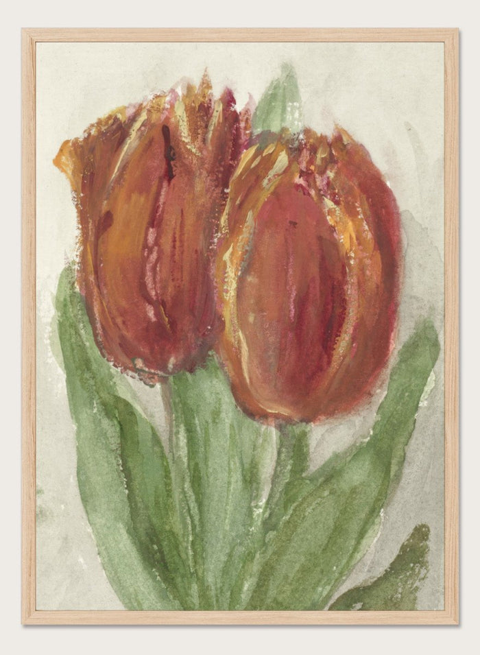"Two Red Tulips" Art Print_Sugar & Canvas_Sientje van Houten