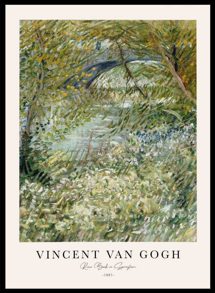 Van Gogh River Bank in Springtime Art Print_Sugar & Canvas_Vincent Van Gogh