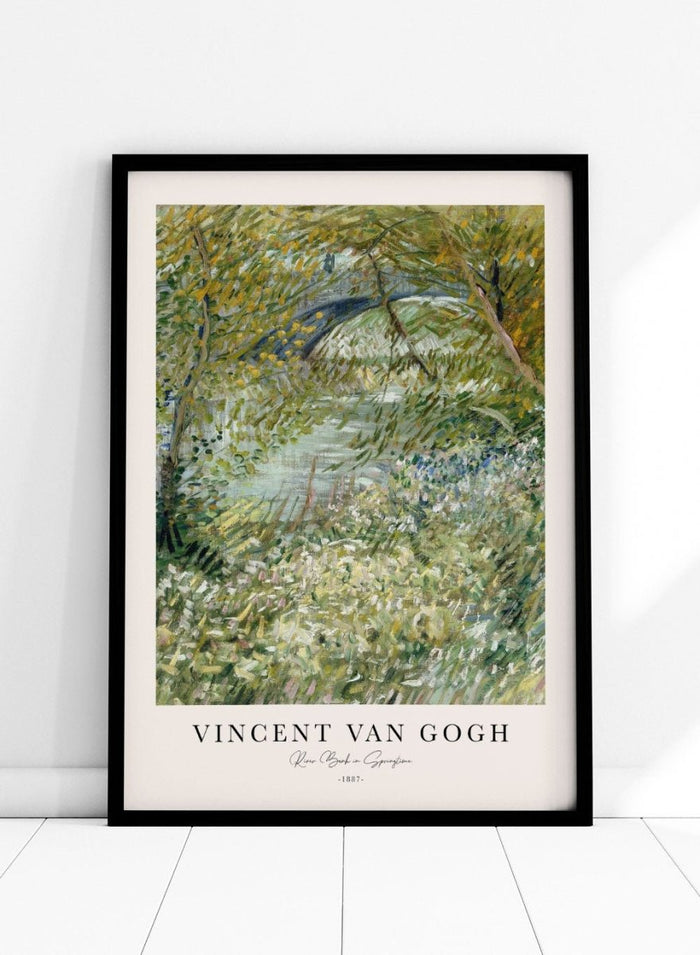 Van Gogh River Bank in Springtime Art Print_Sugar & Canvas_Vincent Van Gogh