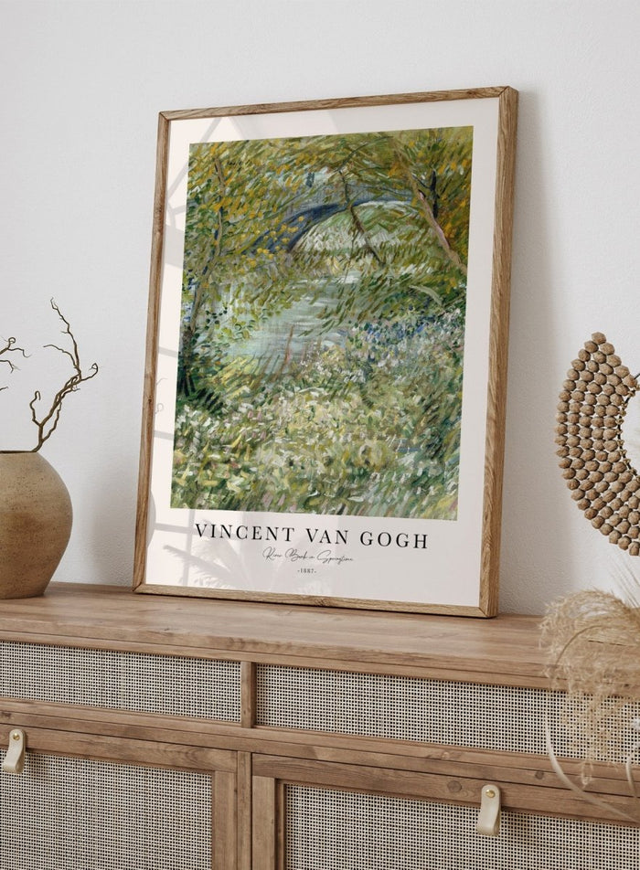 Van Gogh River Bank in Springtime Art Print_Sugar & Canvas_Vincent Van Gogh