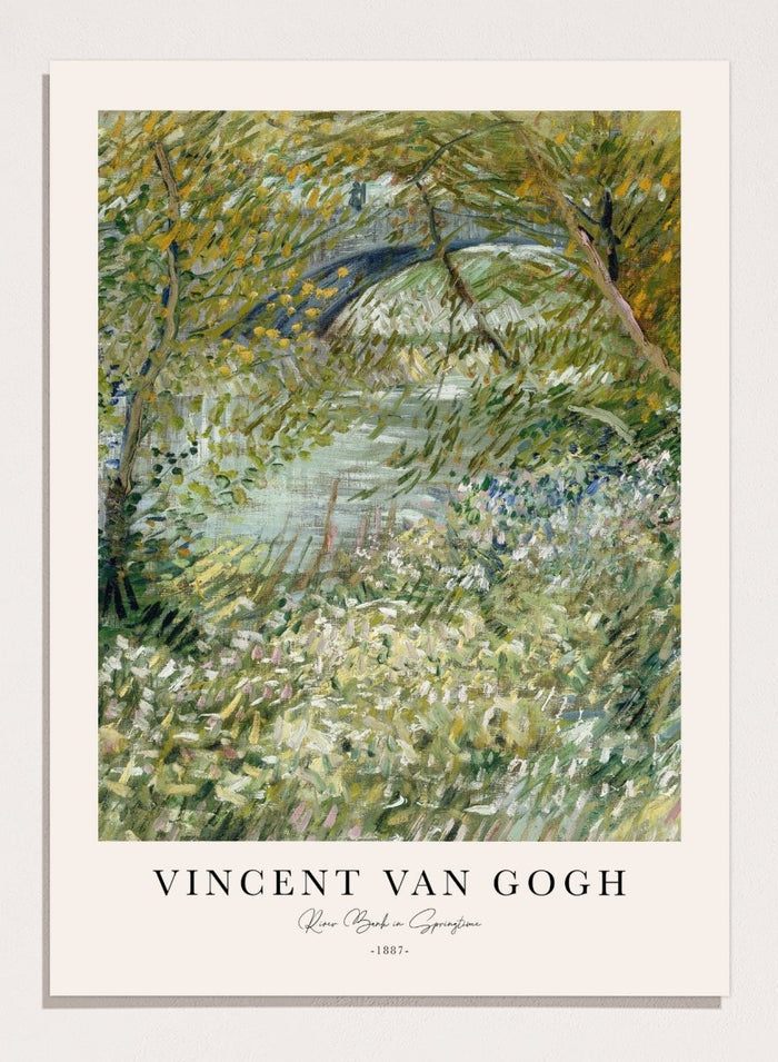 Van Gogh River Bank in Springtime Art Print_Sugar & Canvas_Vincent Van Gogh