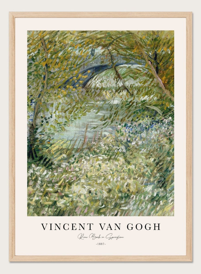 Van Gogh River Bank in Springtime Art Print_Sugar & Canvas_Vincent Van Gogh