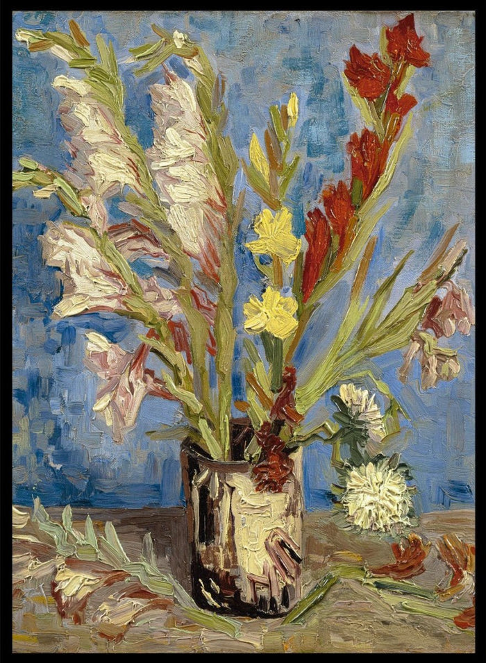 Van Gogh Vase with Gladioli and China Asters Art Print_Sugar & Canvas_Sugar & Canvas