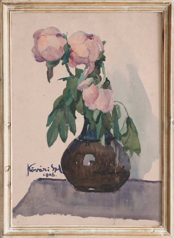 "Vase with Peonies" Art Print_Sugar & Canvas_Konštantín Kövári-Kačmarik