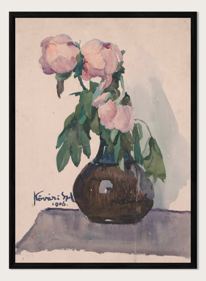 "Vase with Peonies" Art Print_Sugar & Canvas_Konštantín Kövári-Kačmarik