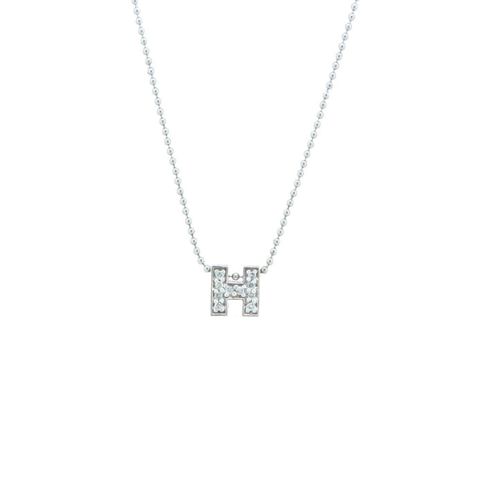 Vault Collection Diamond "H" Pendant Necklace