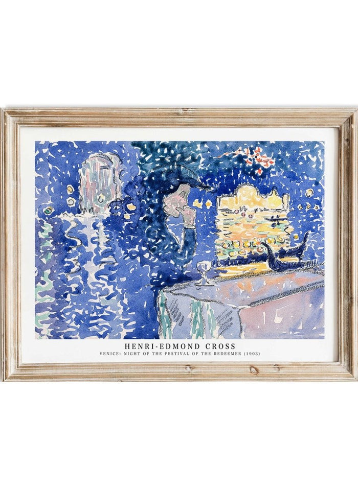 Venice: Night of the Festival of the Redeemer by Henri-Edmond Cross Print_Sugar & Canvas_Henri-Edmond Cross