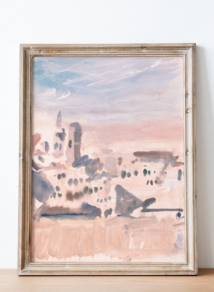 "View of a Town" Art Print_Sugar & Canvas_Hercules Brabazon Brabazon