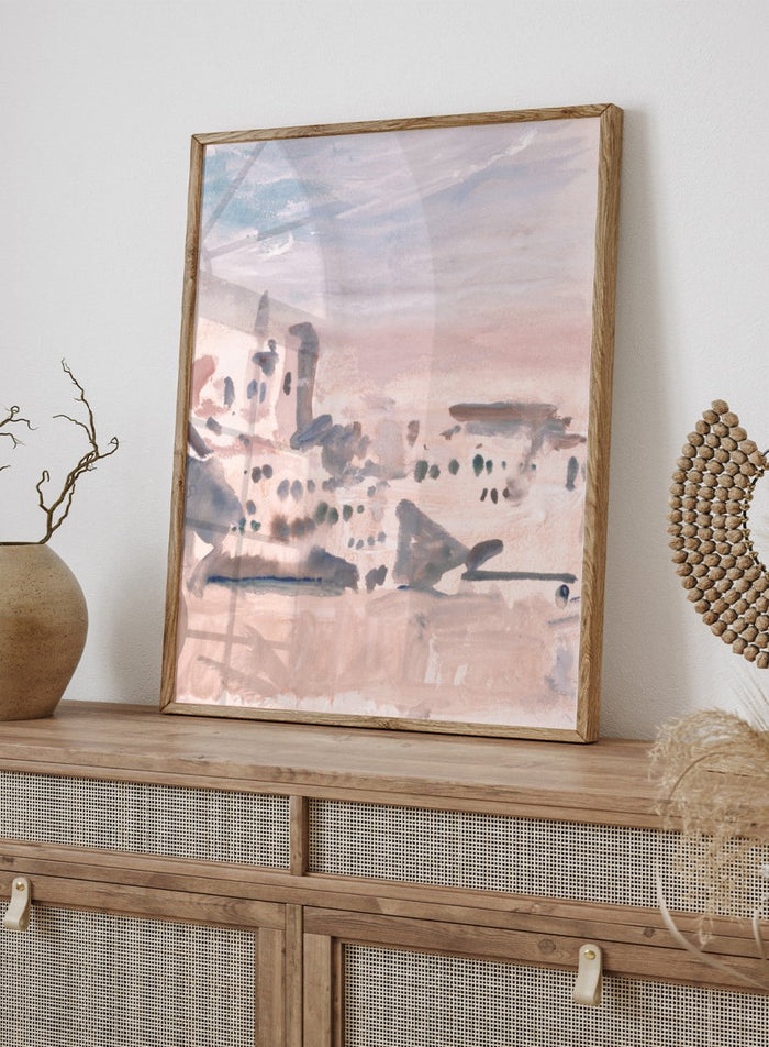 "View of a Town" Art Print_Sugar & Canvas_Hercules Brabazon Brabazon