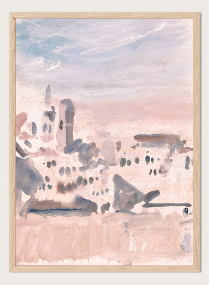 "View of a Town" Art Print_Sugar & Canvas_Hercules Brabazon Brabazon