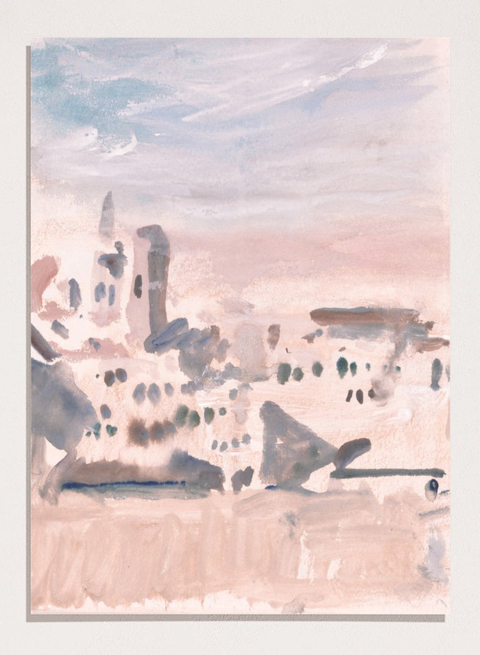 "View of a Town" Art Print_Sugar & Canvas_Hercules Brabazon Brabazon