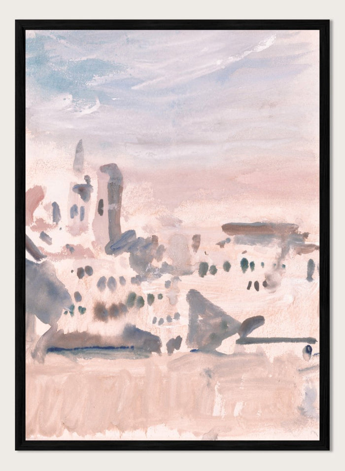 "View of a Town" Art Print_Sugar & Canvas_Hercules Brabazon Brabazon