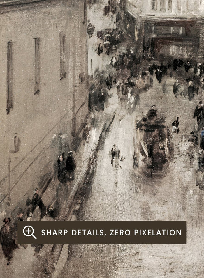 "View of the Church of Notre Dame de Lorette and the Rue Fléchier" Art Print_Sugar & Canvas_Antoine Vollon