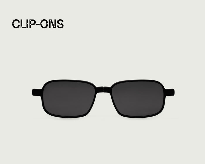 Midnight Polarized::Viggo Clip-Ons pilot Black metal front