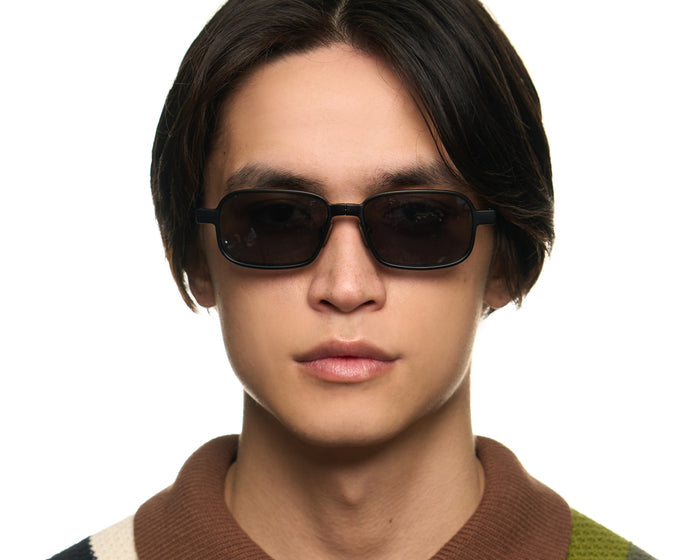 Midnight-Polarized::men Viggo Clip-On Lenses Sunglasses pilot black metal mobile full image