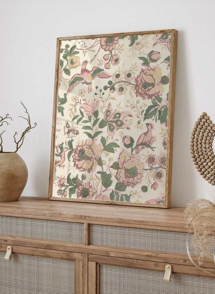 "Vintage Flowers Wallpaper Pattern" Art Print_Sugar & Canvas_Sugar & Canvas