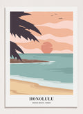 Waikiki Beach Honolulu Hawaii Art Print