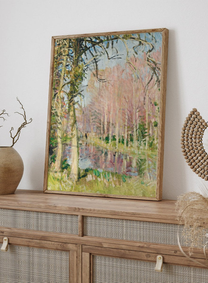 "Walk Along the Seine at Veneux-les-Sablons" Art Print_Sugar & Canvas_Pierre-Eugène Montézin