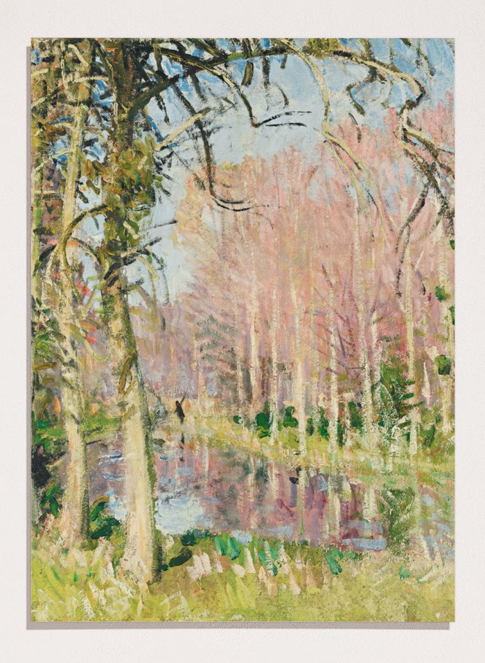 "Walk Along the Seine at Veneux-les-Sablons" Art Print_Sugar & Canvas_Pierre-Eugène Montézin