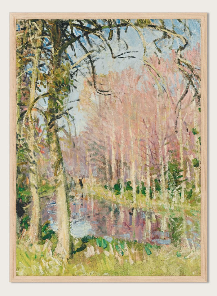 "Walk Along the Seine at Veneux-les-Sablons" Art Print_Sugar & Canvas_Pierre-Eugène Montézin