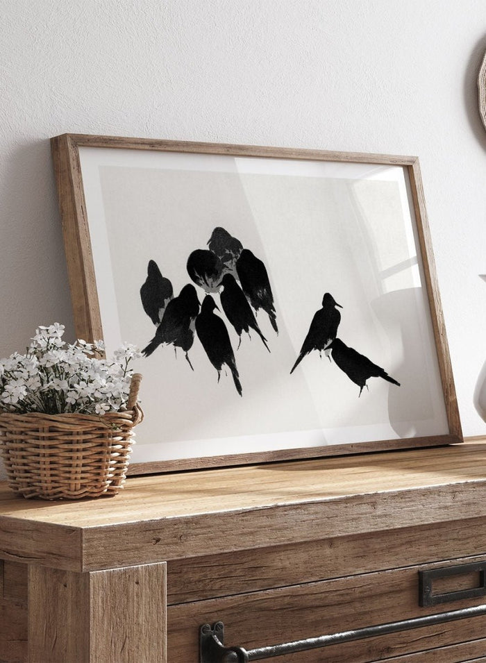 Watanabe Seitei "Crows" Art Print_Sugar & Canvas_Watanabe Seitei