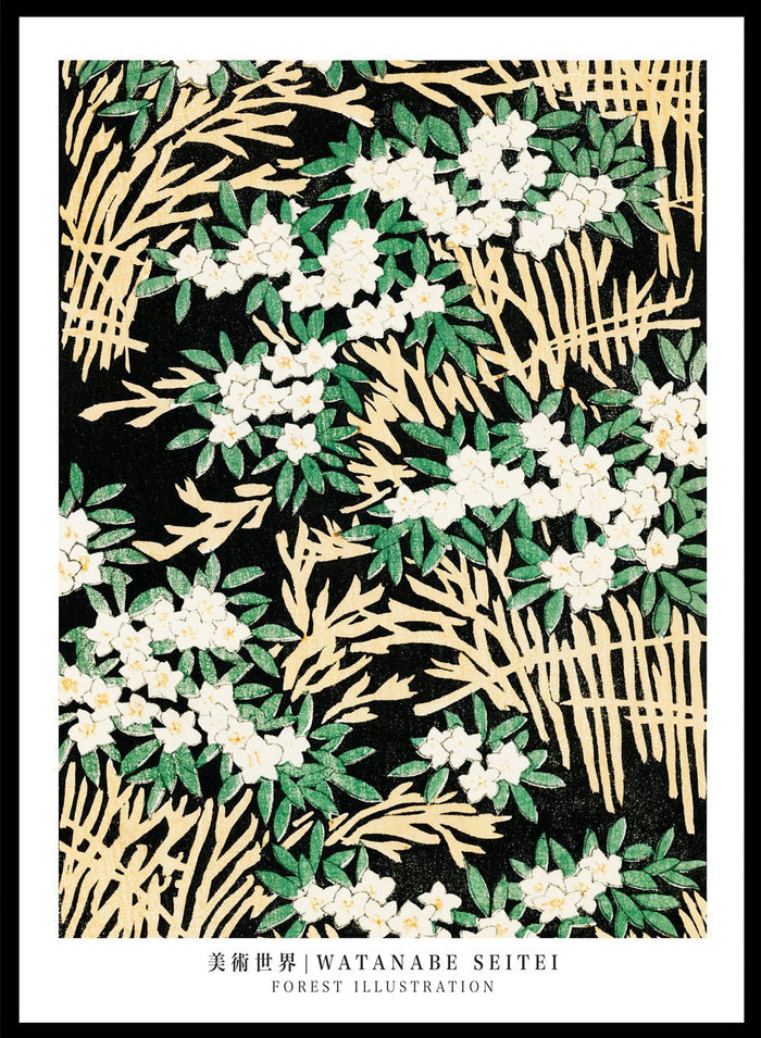 Watanabe Seitei Forest Illustration Art Print_Sugar & Canvas
