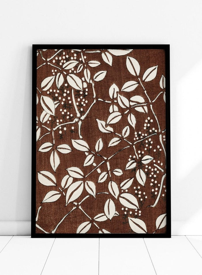 Watanabe Seitei Leaf Pattern Art Print_Sugar & Canvas_Watanabe Seitei