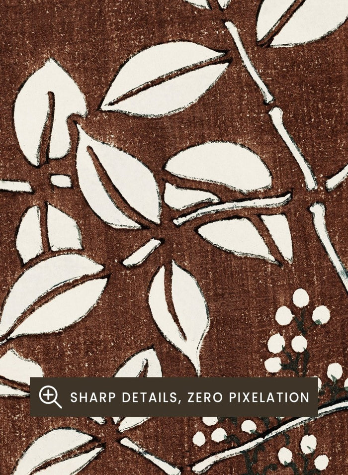 Watanabe Seitei Leaf Pattern Art Print_Sugar & Canvas_Watanabe Seitei