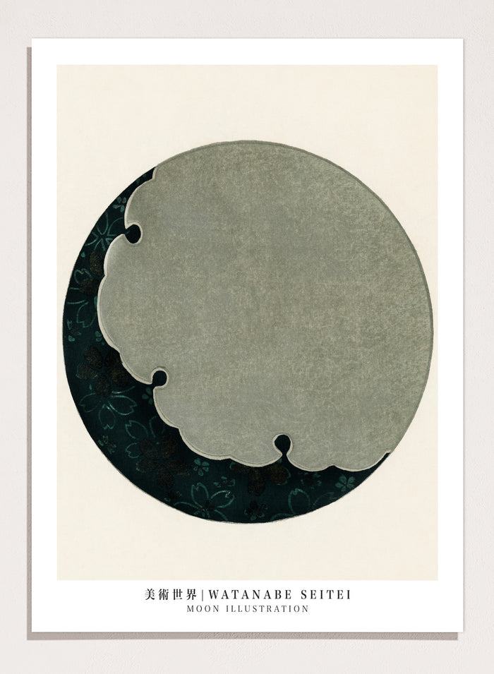 Watanabe Seitei Moon Illustration Art Print