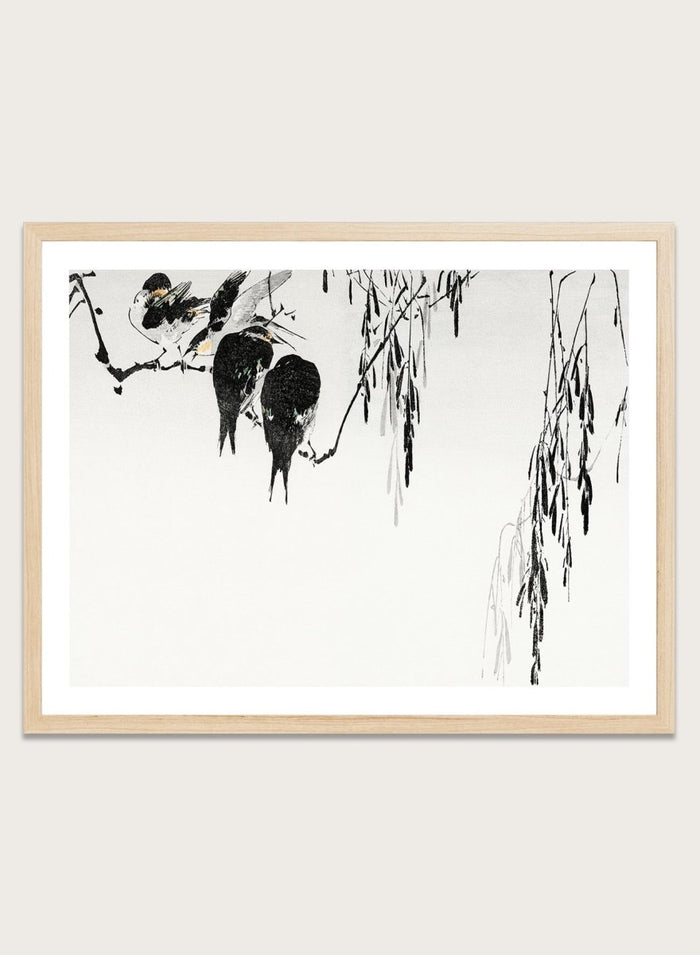 Watanabe Seitei "Perched Magpies" Art Print_Sugar & Canvas_Watanabe Seitei