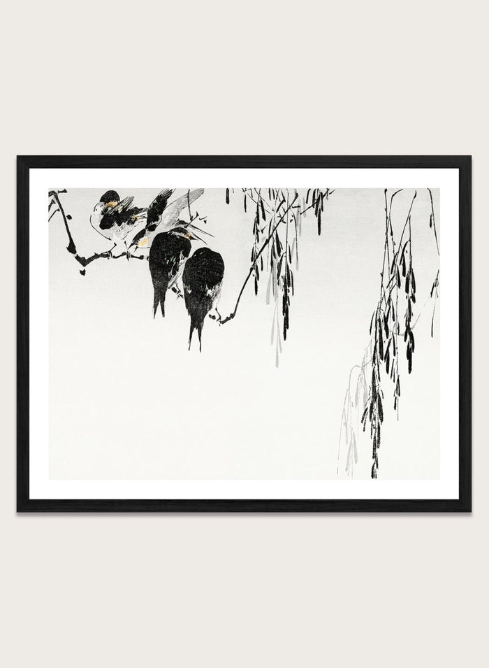 Watanabe Seitei "Perched Magpies" Art Print_Sugar & Canvas_Watanabe Seitei