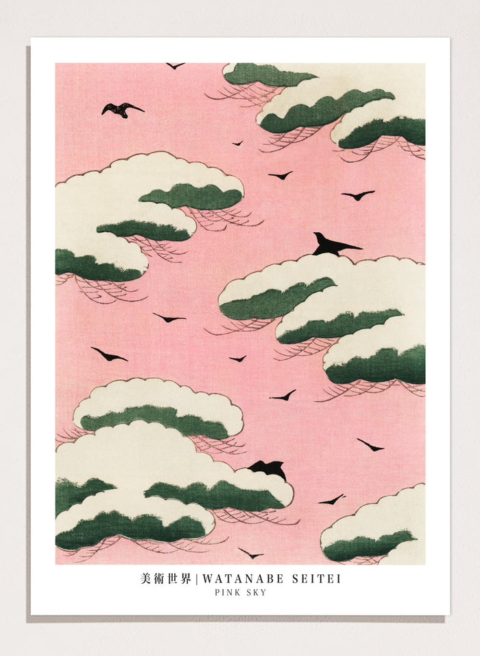 Watanabe Seitei Pink Sky Art Print