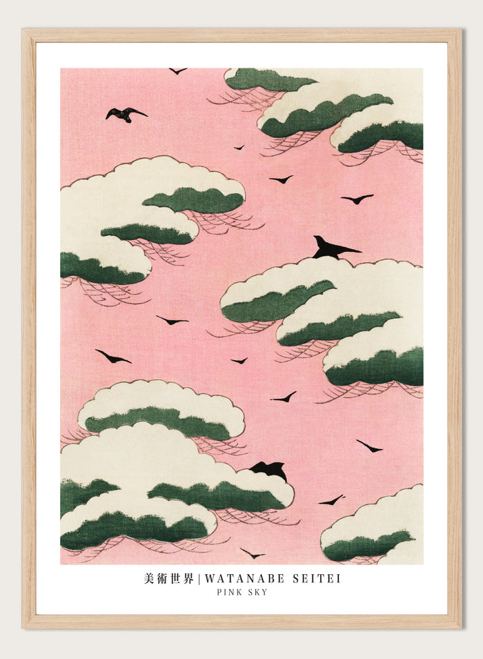 Watanabe Seitei Pink Sky Art Print
