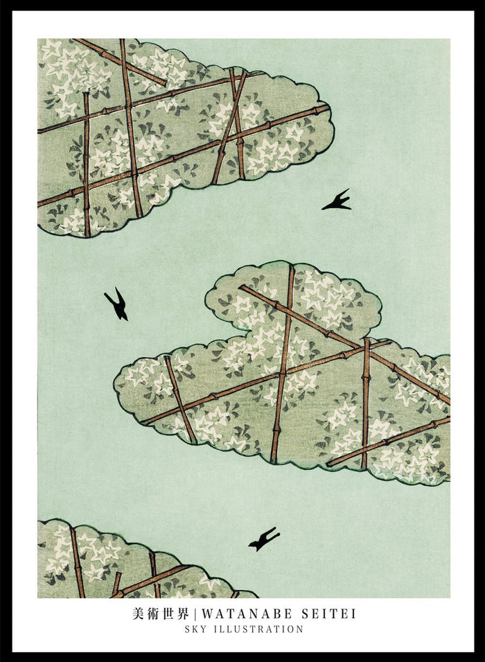 Watanabe Seitei Sky Illustration Art Print_Sugar & Canvas