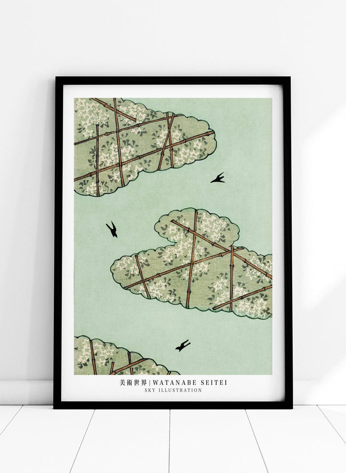 Watanabe Seitei Sky Illustration Art Print_Sugar & Canvas