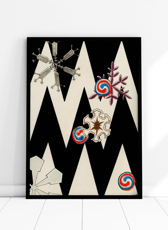Watanabe Seitei Snow Flakes Illustration Art Print_Sugar & Canvas_Watanabe Seitei
